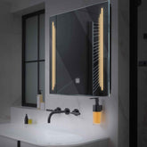 LED Spiegel Quadratisch | Touch-Schalter | Warmweißes Licht - Reyze Seria Salono Model 8